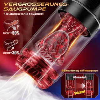Elektrische Masturbator Telescoopfunctie en Vibratie — miniatuur 2