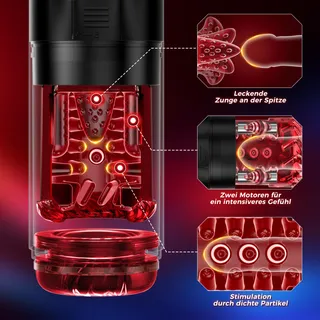Elektrische Masturbator Telescoopfunctie en Vibratie — miniatuur 6