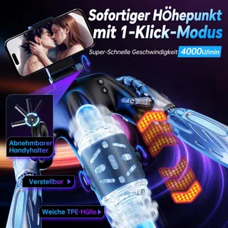 Elektrische Masturbator met Telefoonhouder 5 Standen — miniatuur 5