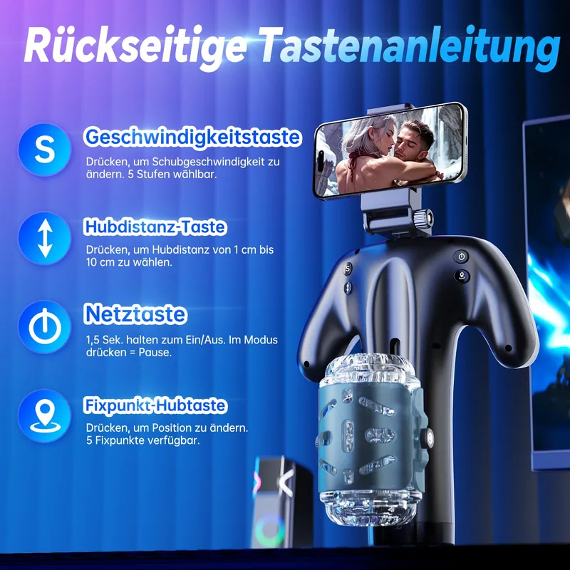 Elektrische Masturbator met Telefoonhouder 5 Standen — foto 8