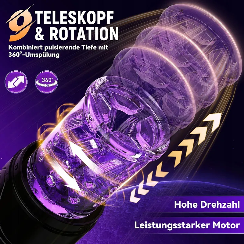 Elektrische Masturbator Voor Mannen 9 Telescopisch En Rotatie Modi — foto 3