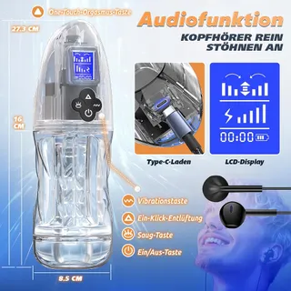Elektrische Masturbator 7 Zuigstanden 10 Vibraties — miniatuur 6