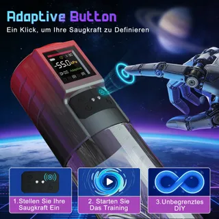 HIVEFUN Erectiepomp 6 Zuigniveaus — miniatuur 2