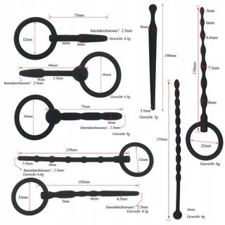 BDSMJOY Set 8 Urethradilatoren Siliconen — miniatuur 2