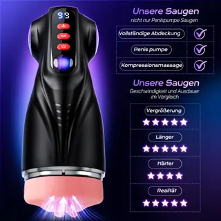 TAUARA Masturbator Voor Mannen 3 Inzetstukken App 9 Modi — miniatuur 8