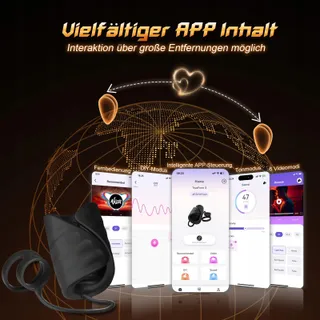 KIOTOS Masturbator Voor Paren Penistrainer 9 Modi App Zwart — miniatuur 5