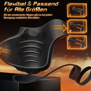KIOTOS Masturbator Voor Paren Penistrainer 9 Modi App Zwart — miniatuur 6