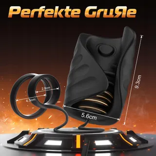 KIOTOS Masturbator Voor Paren Penistrainer 9 Modi App Zwart — miniatuur 7