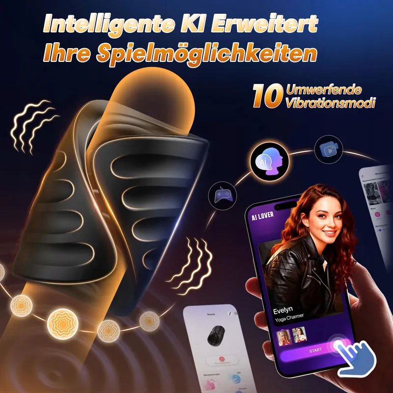 APP Vibrator voor Mannen 9 Vibratiestanden Masturbator — foto 2