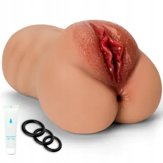 Realistische Masturbator 2-in-1 3 Ringen Siliconen Mannen