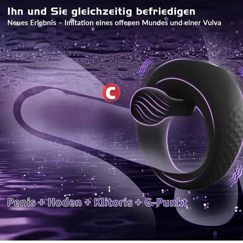 YAWNSHE Penisring Vibrator 360° Klitorisstimulator — foto 2