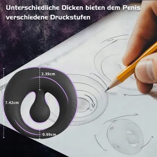 YAWNSHE Penisring Vibrator 360° Klitorisstimulator — miniatuur 7