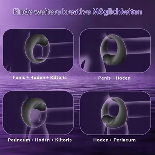 YAWNSHE Penisring Vibrator 360° Klitorisstimulator — miniatuur 6