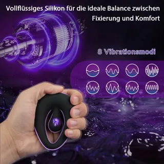 YAWNSHE Penisring Vibrator 360° Klitorisstimulator — miniatuur 5