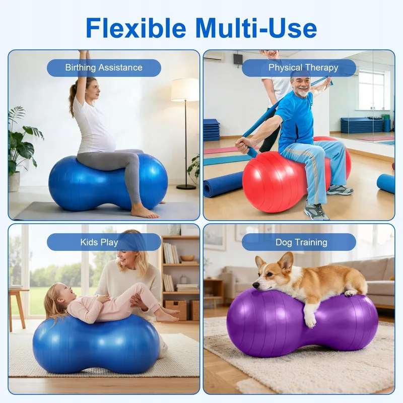FLINTRONIC Yoga Pindabal 90x45cm Kinderen met Pomp Paars — foto 7