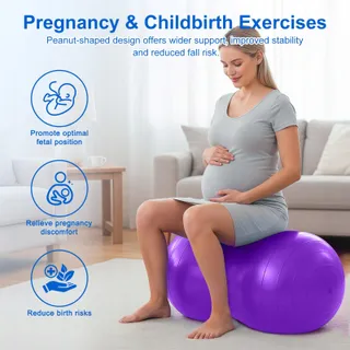 FLINTRONIC Yoga Pindabal 90x45cm Kinderen met Pomp Paars — miniatuur 4