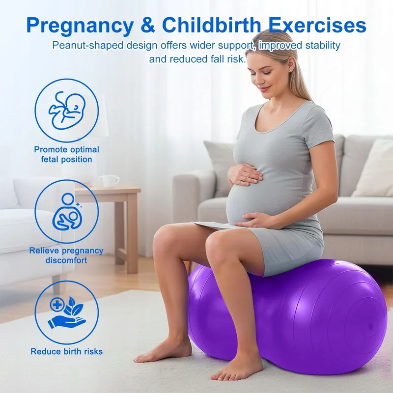 FLINTRONIC Yoga Pindabal 90x45cm Kinderen met Pomp Paars — foto 4