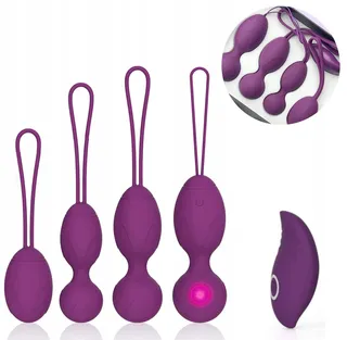 KEGEL TRENER Bekkenbodemballen Voor Vrouwen 4 Paarse Ballen