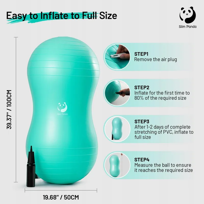SLIM PANDA Pindabal Yoga Revalidatie 100x50cm Anti-burst — foto 3