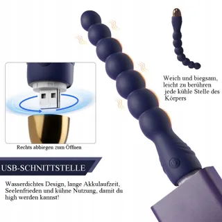 BDSMYEE Anale Vibrator 7 Kralen Prostaatstimulatie Voor Paren — miniatuur 3