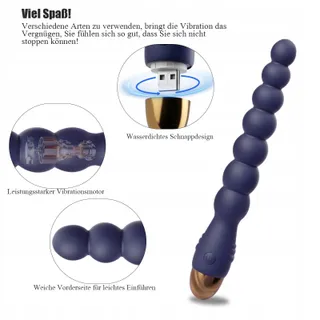 BDSMYEE Anale Vibrator 7 Kralen Prostaatstimulatie Voor Paren — miniatuur 4