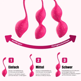 ALLMAY Geishaballen Kegeltraining Siliconen 3 Stuks Spiertraining — miniatuur 3