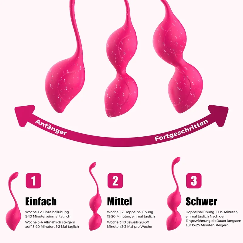 ALLMAY Geishaballen Kegeltraining Siliconen 3 Stuks Spiertraining — foto 3