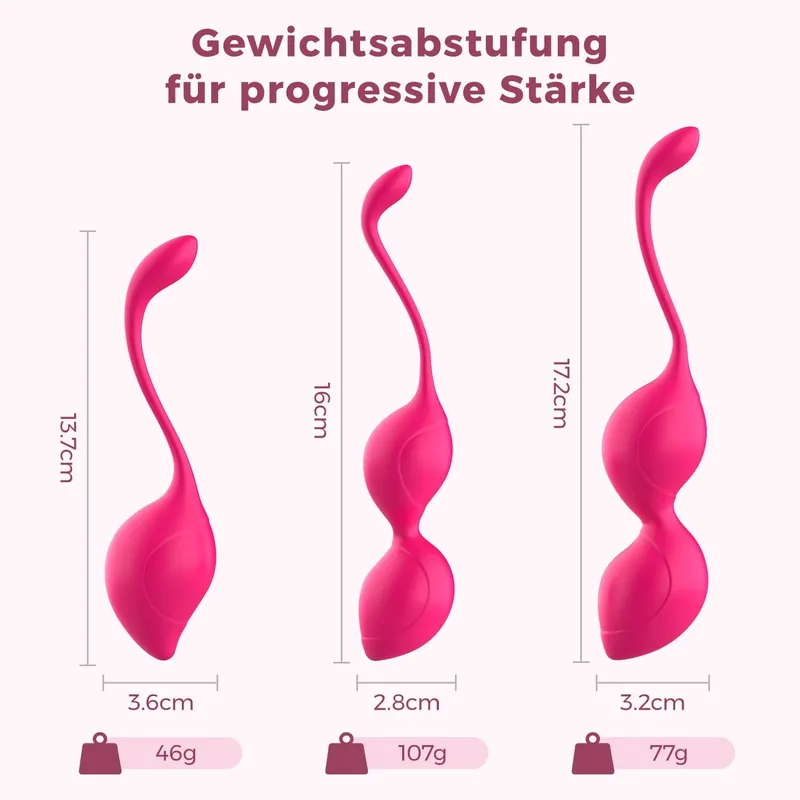 ALLMAY Geishaballen Kegeltraining Siliconen 3 Stuks Spiertraining — foto 5