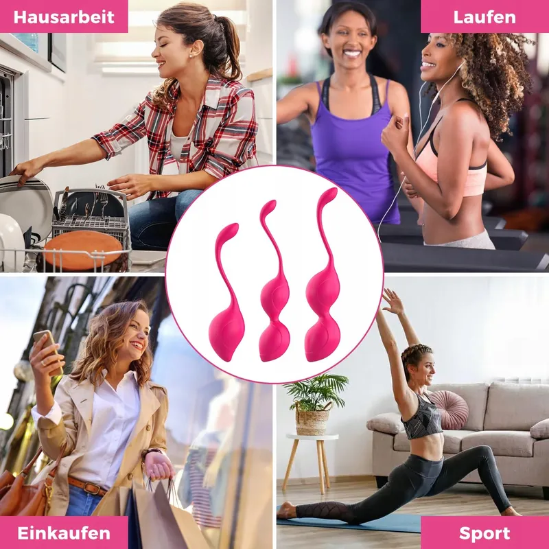 ALLMAY Geishaballen Kegeltraining Siliconen 3 Stuks Spiertraining — foto 7