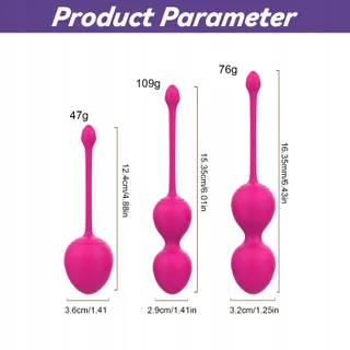 Kegel Set 3 Siliconen Trainingsballen Vrouwen Roze — miniatuur 2