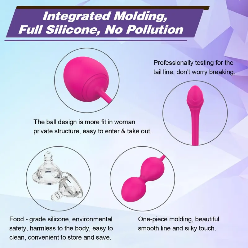 Kegel Set 3 Siliconen Trainingsballen Vrouwen Roze — foto 3