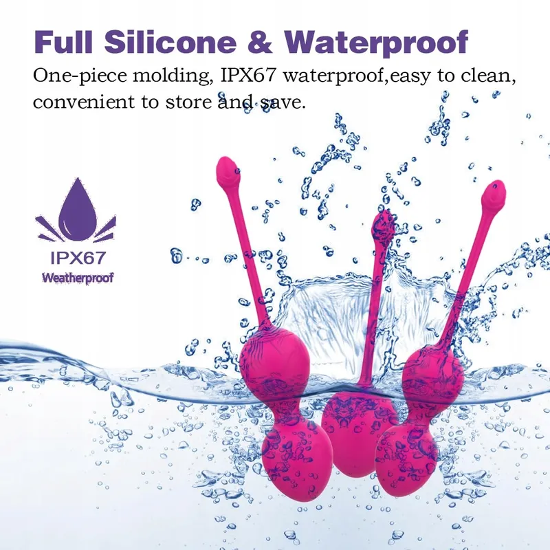 Kegel Set 3 Siliconen Trainingsballen Vrouwen Roze — foto 4