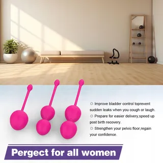 Kegel Set 3 Siliconen Trainingsballen Vrouwen Roze — miniatuur 7