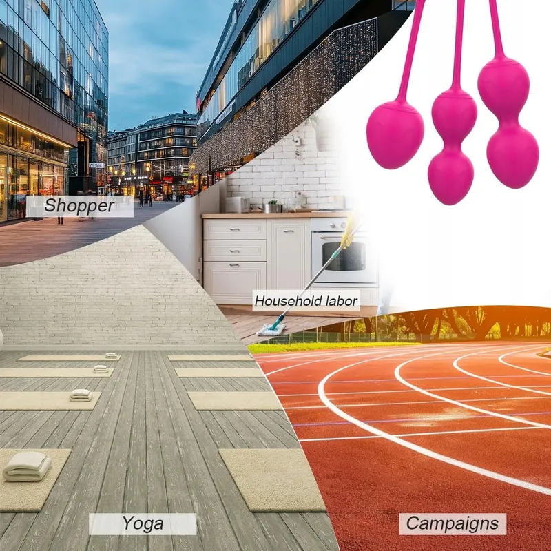 Kegel Set 3 Siliconen Trainingsballen Vrouwen Roze — foto 5