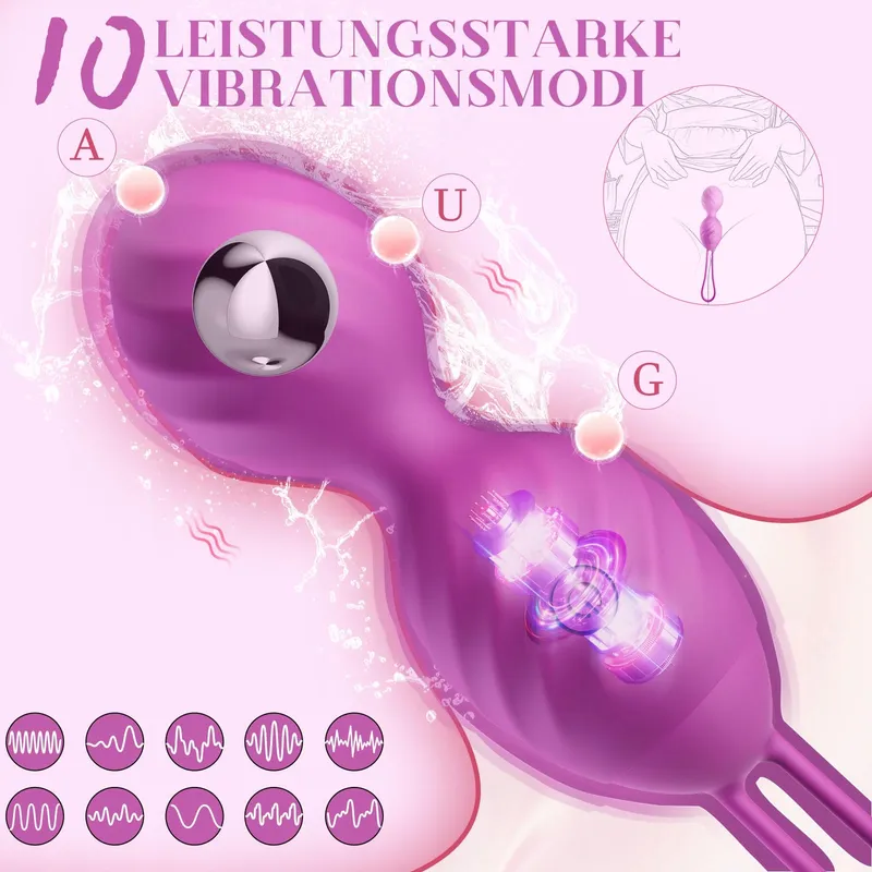 VIBRATORSET voor Vrouwen Waterdicht Kegelballen G-punt Stimulatie — foto 2
