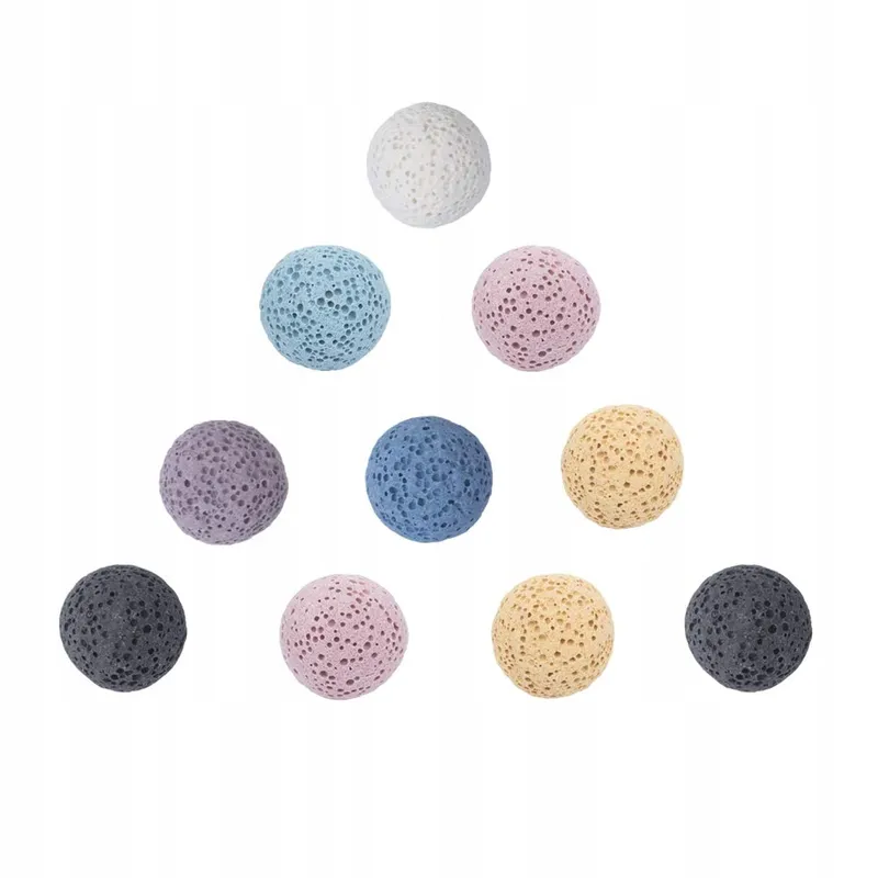 NBEADS Natuurlijke Lavaparels 15,5mm Aromatherapie Kettingen — foto 1