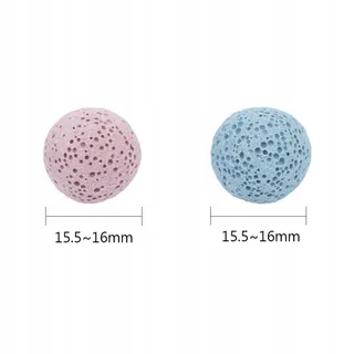 NBEADS Natuurlijke Lavaparels 15,5mm Aromatherapie Kettingen — miniatuur 2