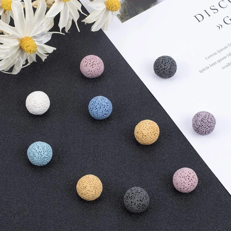 NBEADS Natuurlijke Lavaparels 15,5mm Aromatherapie Kettingen — foto 4
