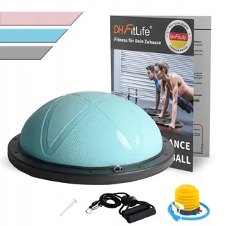 DH FITLIFE Bosu Balansbal 200kg Pomp Banden Blauw