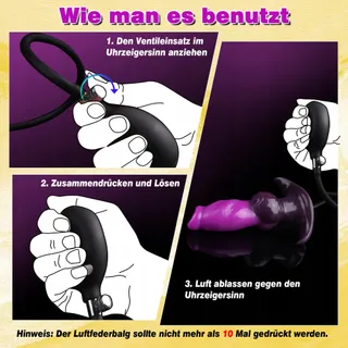 MONSTER Opblaasbare Fantasy Knot XXL Anale Dildo Mannen Vrouwen — miniatuur 6
