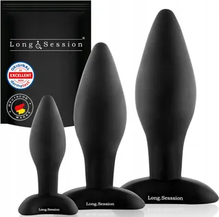 ANALPLUG Siliconen Set Vrouwen Mannen Drie Maten — miniatuur 1