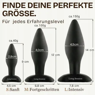 ANALPLUG Siliconen Set Vrouwen Mannen Drie Maten — miniatuur 5