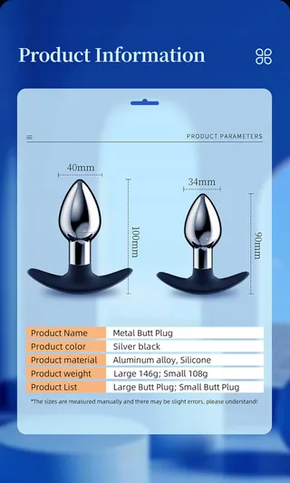 LZYLWC Metalen Anaalpluggenset Beginners S+L — miniatuur 7