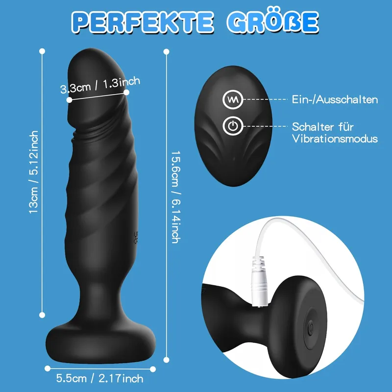 Siliconen Anale Vibrator Prostaat Afstandsbediening Mannen Vrouwen — foto 2