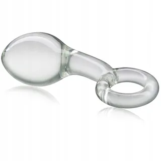 Glazen Anaalplug met Trekring G-Punt Stimulatie S — miniatuur 2