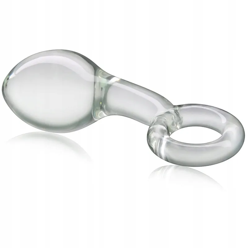 Glazen Anaalplug met Trekring G-Punt Stimulatie S — foto 2