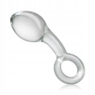 Glazen Anaalplug met Trekring G-Punt Stimulatie S — miniatuur 1