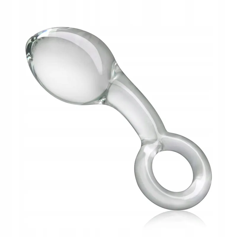 Glazen Anaalplug met Trekring G-Punt Stimulatie S — foto 1