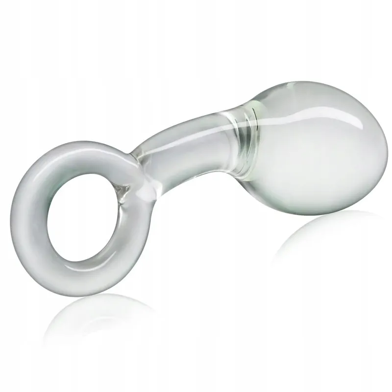 Glazen Anaalplug met Trekring G-Punt Stimulatie S — foto 3