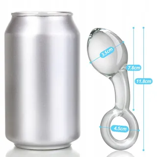 Glazen Anaalplug met Trekring G-Punt Stimulatie S — miniatuur 6